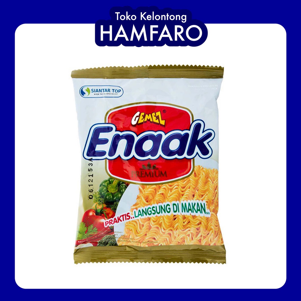 

MIE GEMEZ SNACK MI GEMES ENAAK SIANTAR TOP 1 PACK ISI 20 SACHET X 18 GRAM