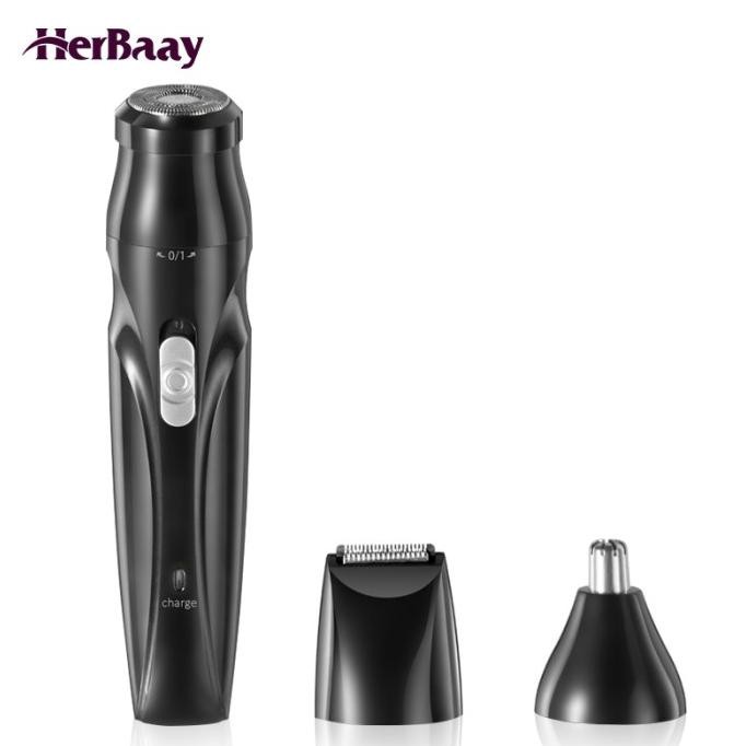 Herbaay 3 In 1 Mesin Pencabut Bulu Hidung Mesin Cukur Rambut Sideburns