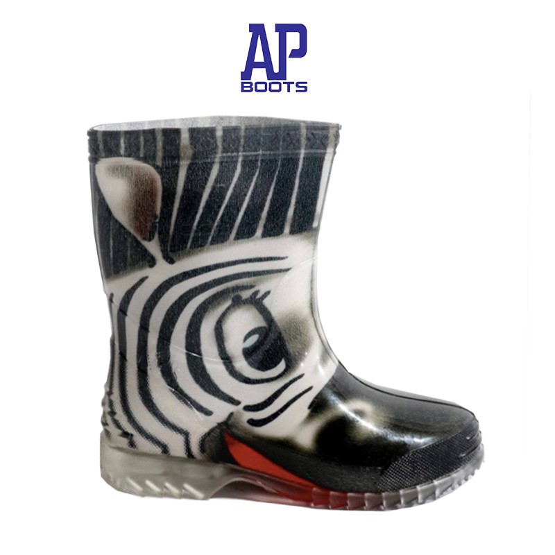 AP Boots Kids SAFARI ZEBRA / Sepatu Boot Anak Karakter Binatang