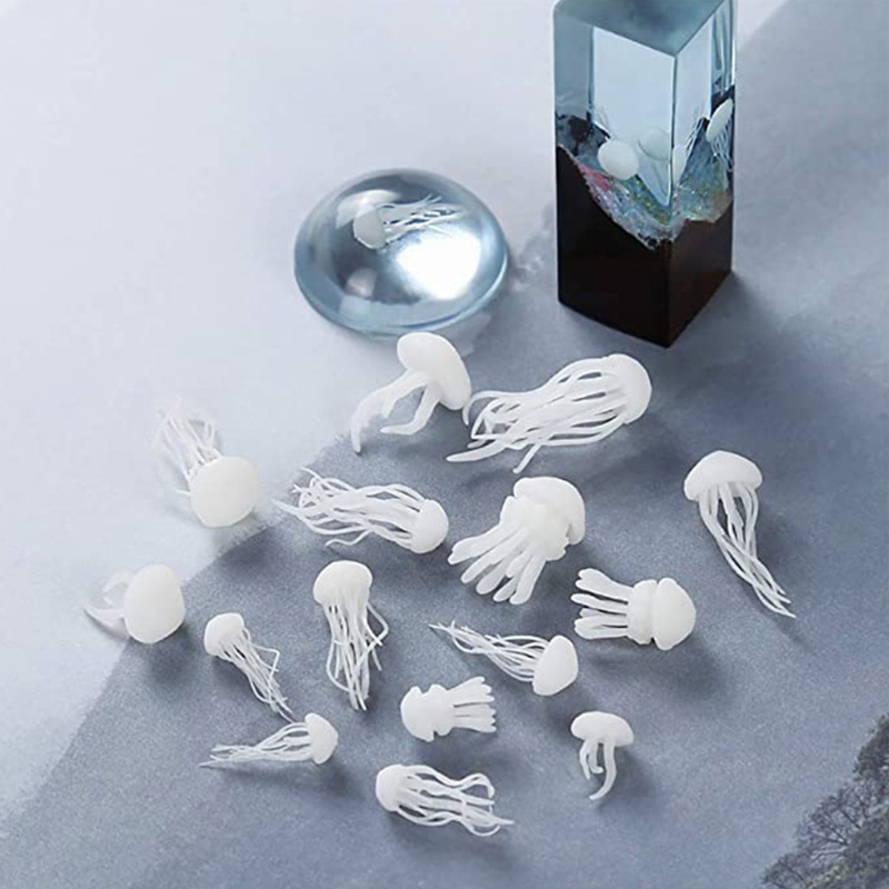 SIY  18 Pcs Mini Jellyfish Resin Filler Epoxy Resin Mold Filler Seahorse Pufferfish Filling Model DIY Crafts Jewelry Making Supplies