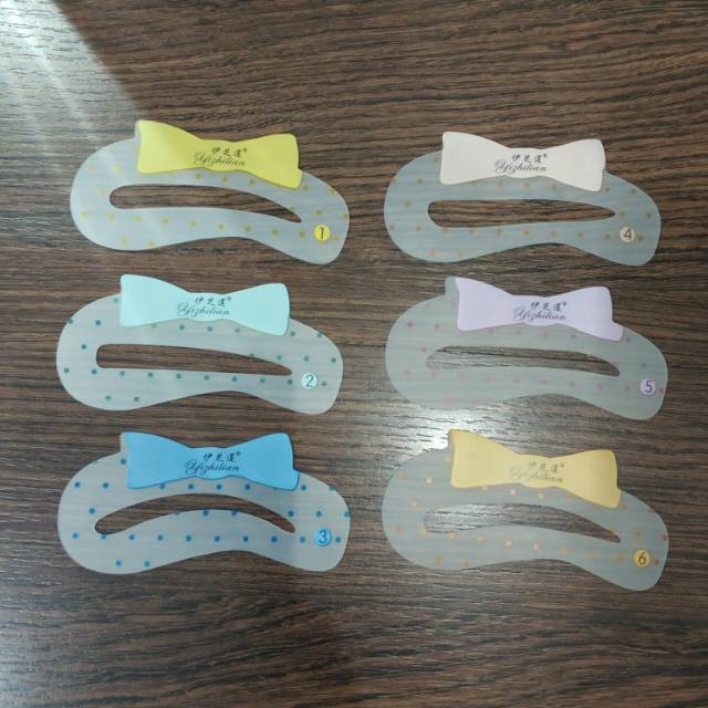Cetak Alis 6 pcs Mata Make Up Tata Rias Plastik Bagus Murah Model