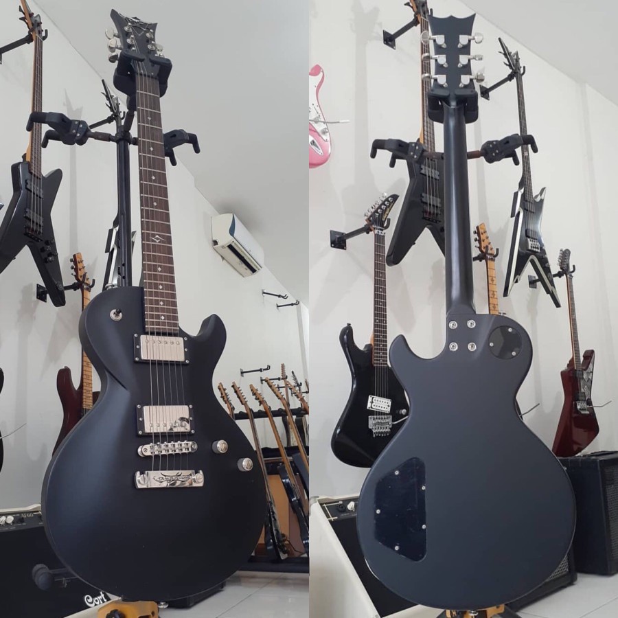 GITAR BEKAS MEREK MERK DBZ ORIGINAL MODEL LESPAUL BURST DAN HITAM MURAH MERIAH GENENG NGAWI