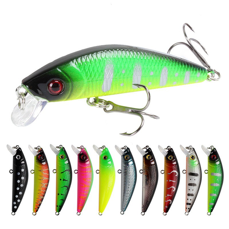 SYFishing 1Pcs New Colorful Minnow Umpan Pancing 7cm 8.1g Swimbait Fishing Lure Ikan Bass Floating Bait Kail Memancing Tackle