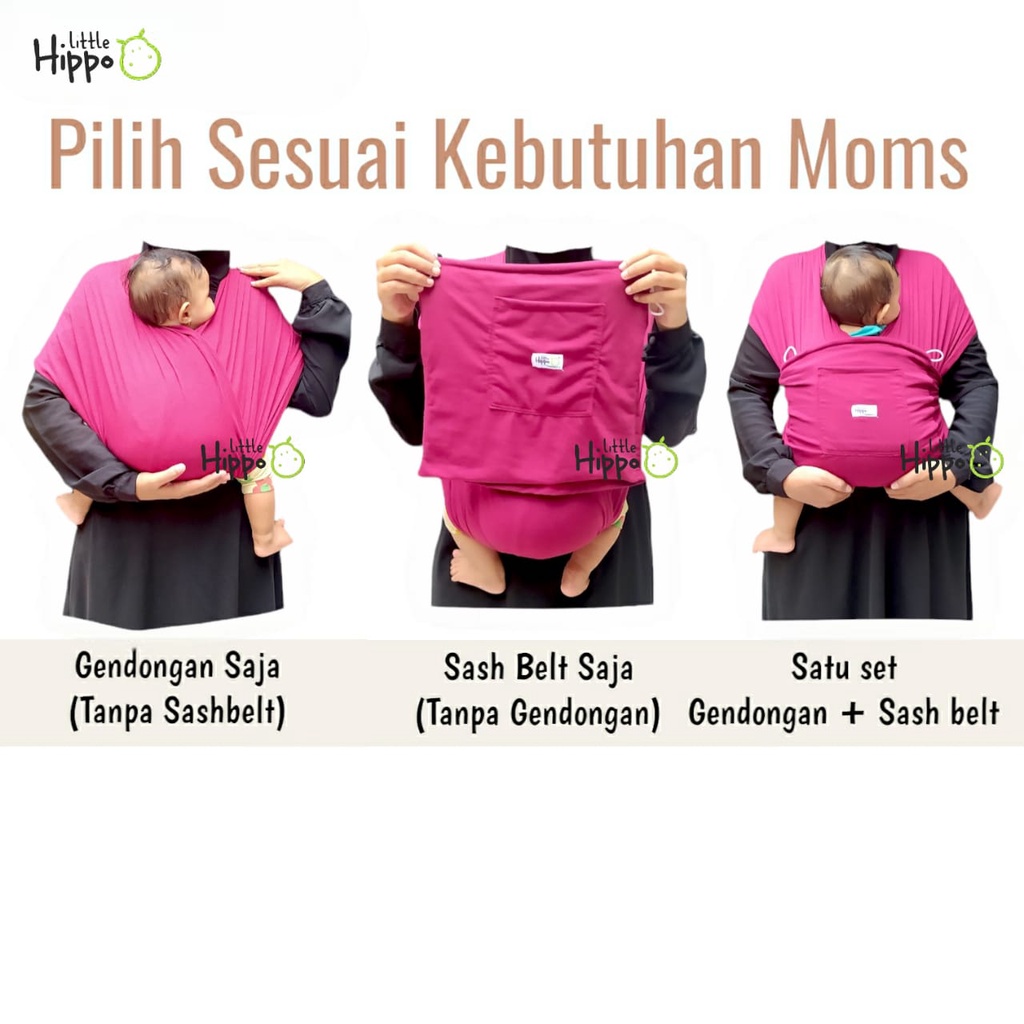 Geos Gendongan Kaos Little Hippo 2 In 1 Sashbelt