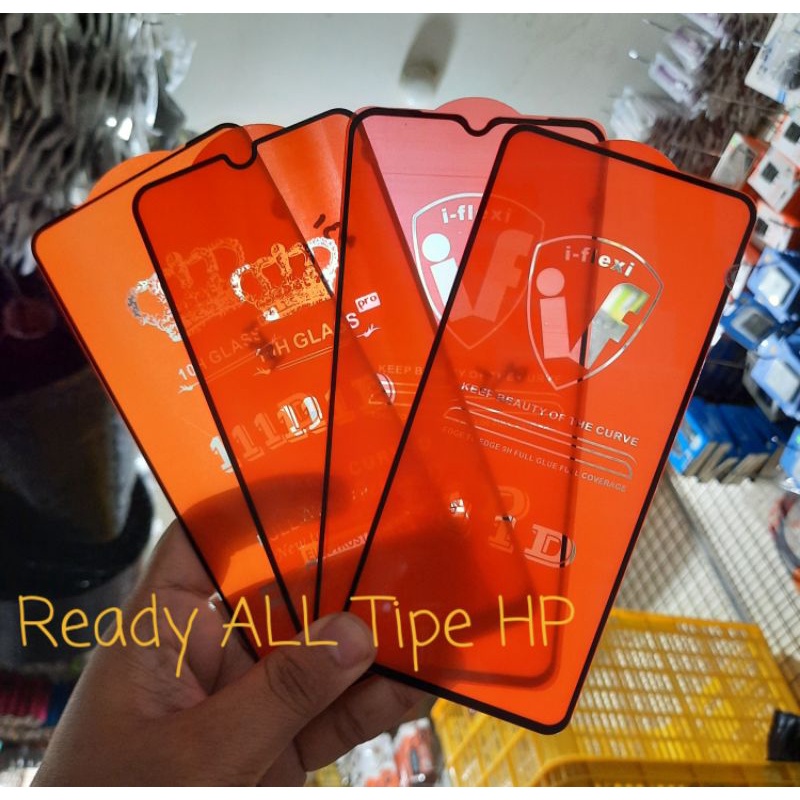 Tempered glass Vivo Y81 Y83 Y50 Y90 Y20i Y20  Temperedglass Y53 Y30 Y51 2020 Y71 V7 Plus V7+  Full Warna