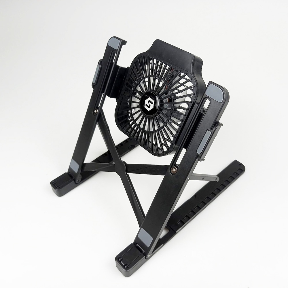 Centechia Portable Laptop Stand Foldable with Cooling Fan Black