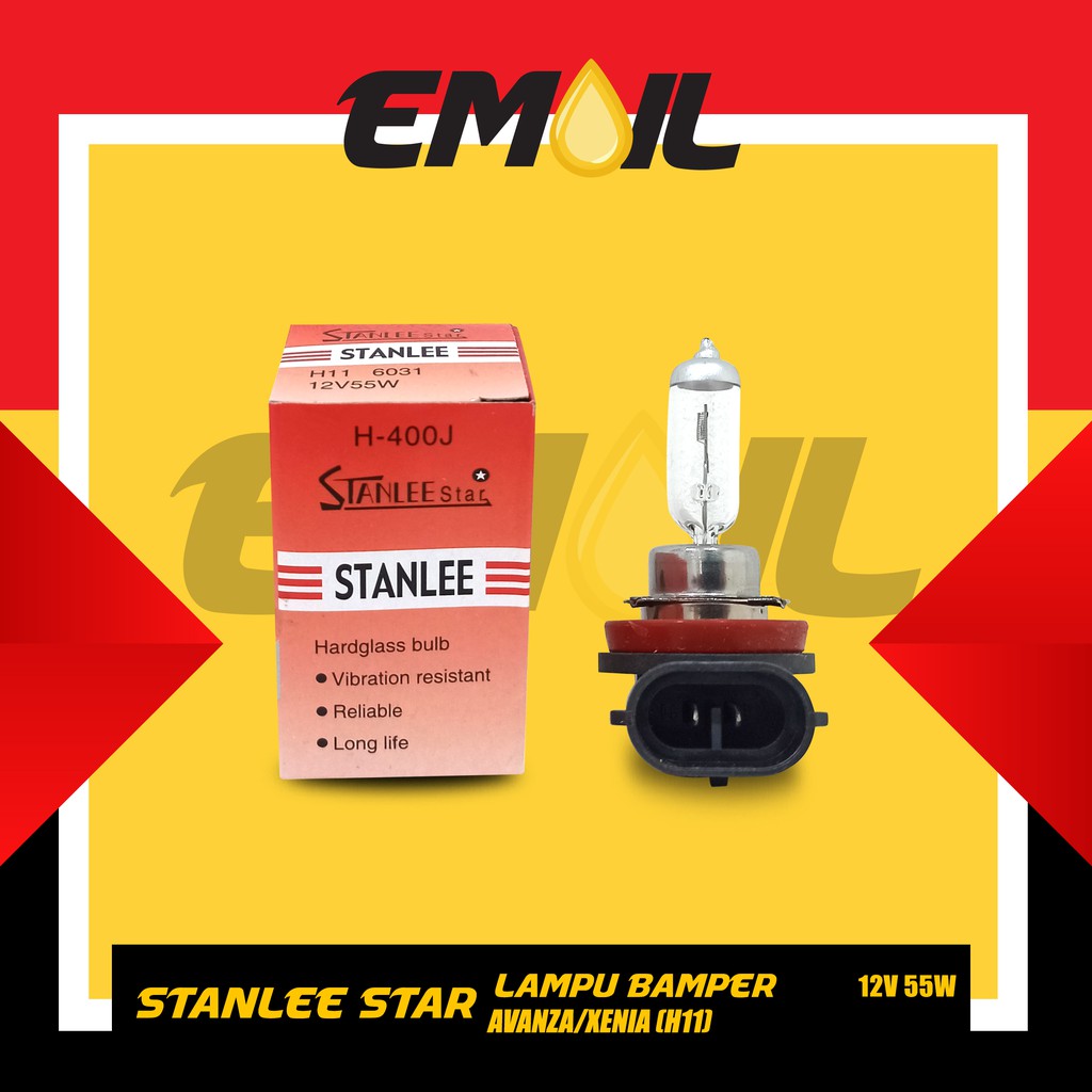 Bohlam lampu bamper H11 12v 55w avanza xenia merk stanlee star