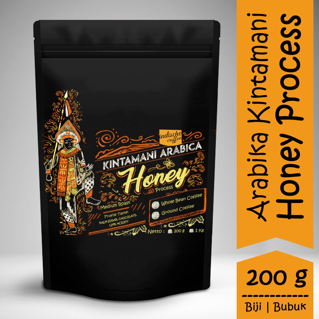 

INDISCHE KOPI ARABIKA BALI KINTAMANI HONEY PROSES 200G BIJI/BUBUK FRESH ROASTED