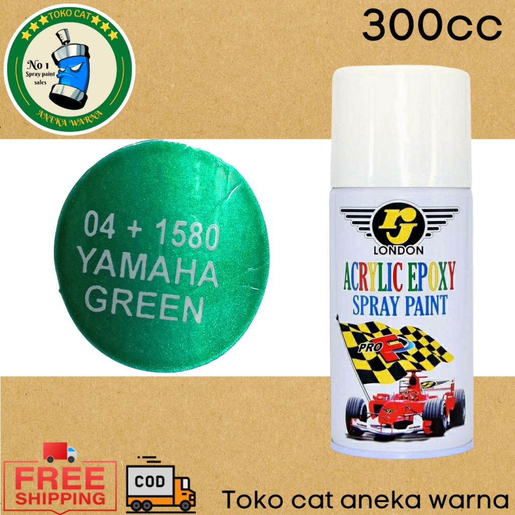 car semprot 300cc candytone candy tone 04+1580 yamaha green RJ LONDON spray paint pilok pilox