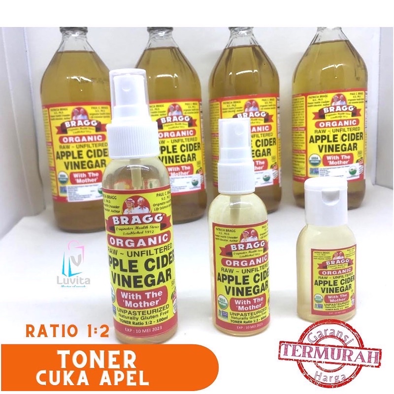 TONER Cuka Apel Apple Cider Vinegar 100ml CAMPURAN AIR Ratio 1:2