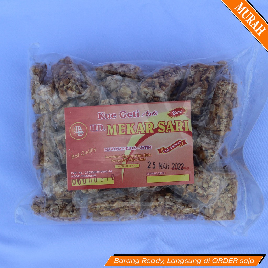 

Camilan Jajanan lebaran Jajan Lebaran Bahan GULA ASLI Kue Kacang GETI 500g