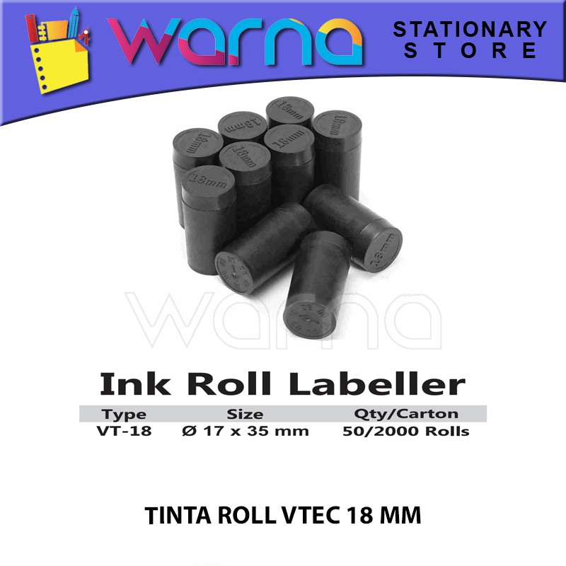 

TINTA MESIN LABEL HARGA ROLL VTEC 18 MM