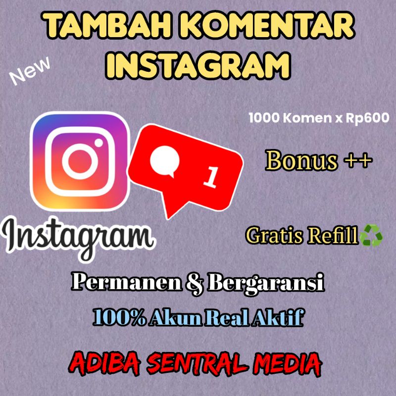 Tambah Komen Ig | Jasa Komentar IG Real Aktif | Komen Ig | Komentar IG