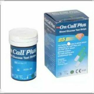 Stik/Strip Gula Darah On Call Plus Isi 25 Bentuk Tube