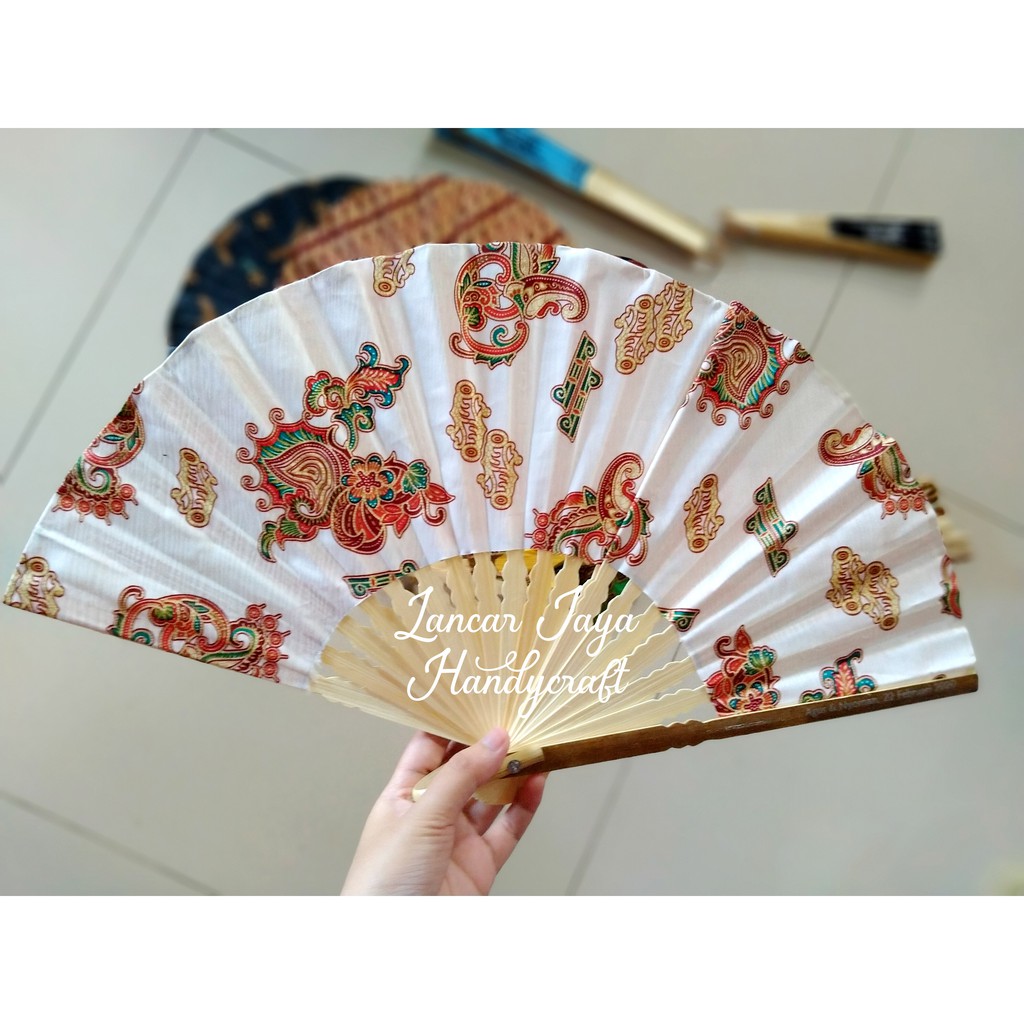 Souvenir pernikahan murah unik Kipas Batik Jumbo