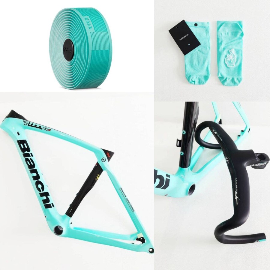 Frame Roadbike Bianchi Oltre XR4 CV Discbrake Celeste Black Gloss