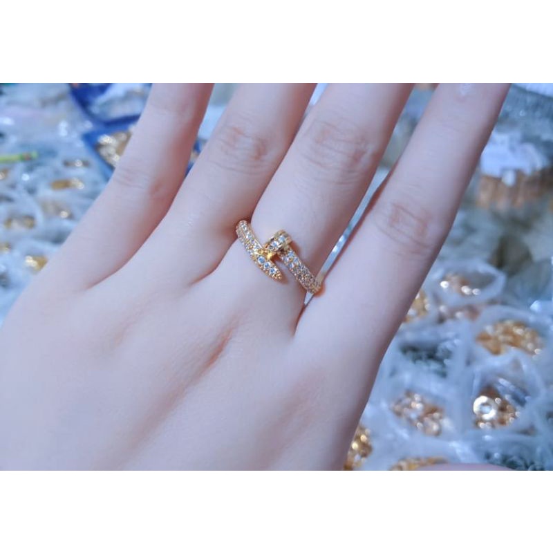 cincin paku lapis emas