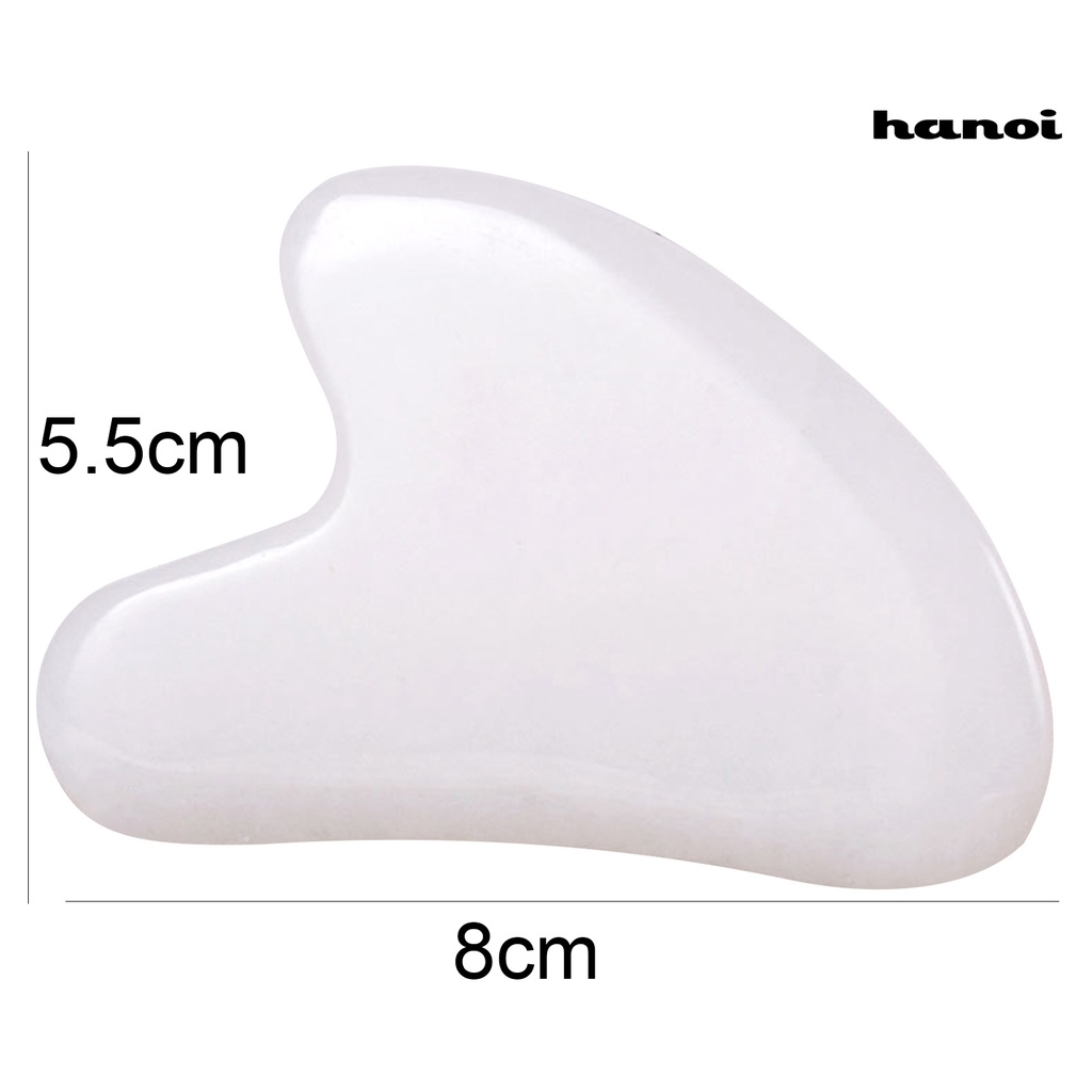 HQTM_Guasha Board Heart-Shaped Lift Skin Synthetic Body Massage White Scraper Board for Face