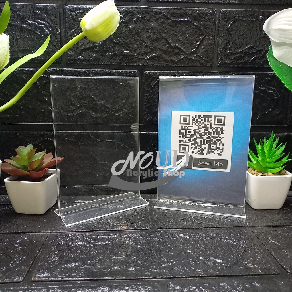 

Tent Holder - Tempat Brosur Akrilik- acrylic tent card - Tempat Menu ukuran A5