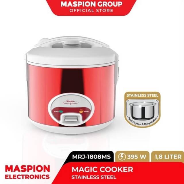 Maspion Magic Cooker Rice Cooker Magic Jar Stainless 1,8 Liter