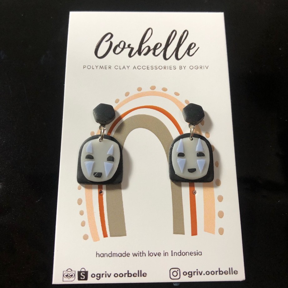 KAONASHI Earrings/Anting Gantung/No face/Anting Korea/Polymer Clay Earrings/Halloween Autumn Edition