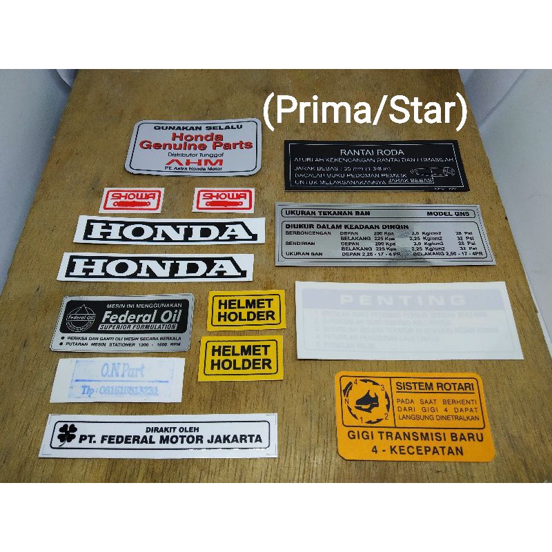 

Stiker Detail Pelengkap Prima Star