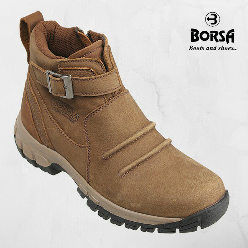 SEPATU BOOTS PRIA KULIT ASLI - BORSA CRUISE ORIGINAL