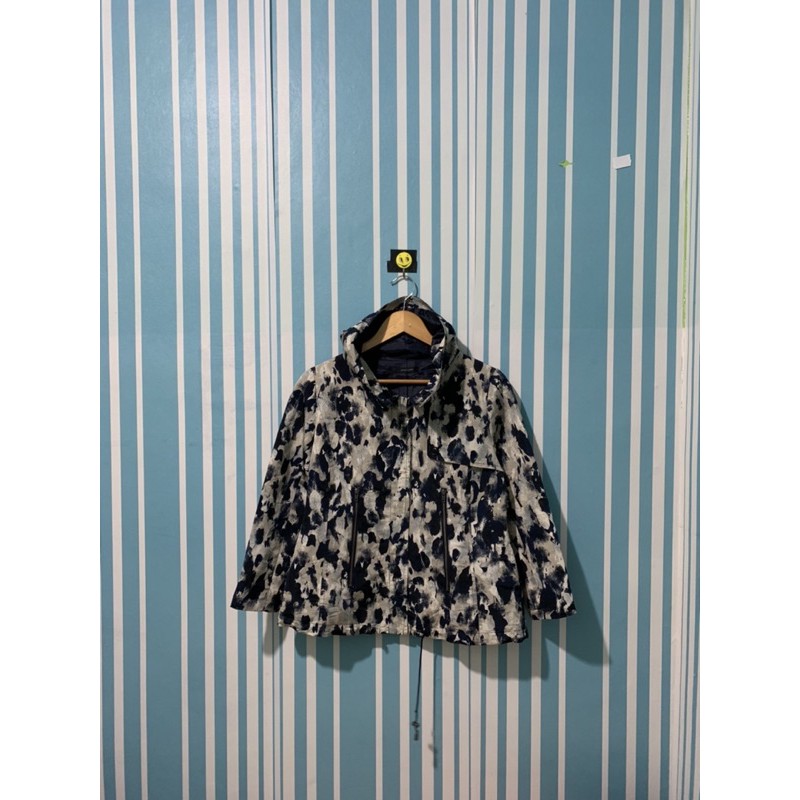 Semi Parka Tie Die jaket gunung jaket olahraga jaket sepeda thrift preloved second Blue Navy