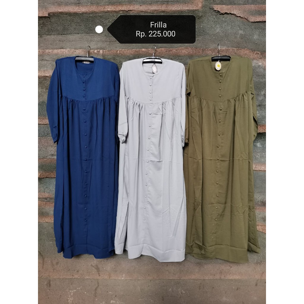 dress frilla- gamis freesize - gamis bumil busui