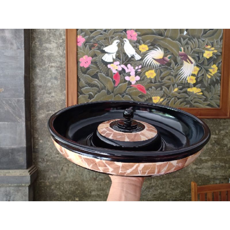 Bokor Kayu Mejengukan d30cm/ Bokor Soda