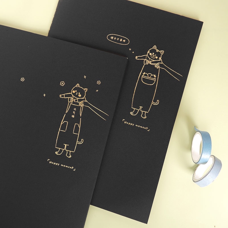

Motley Cat Black Paper Plain Notebook Murah [INSHOP]