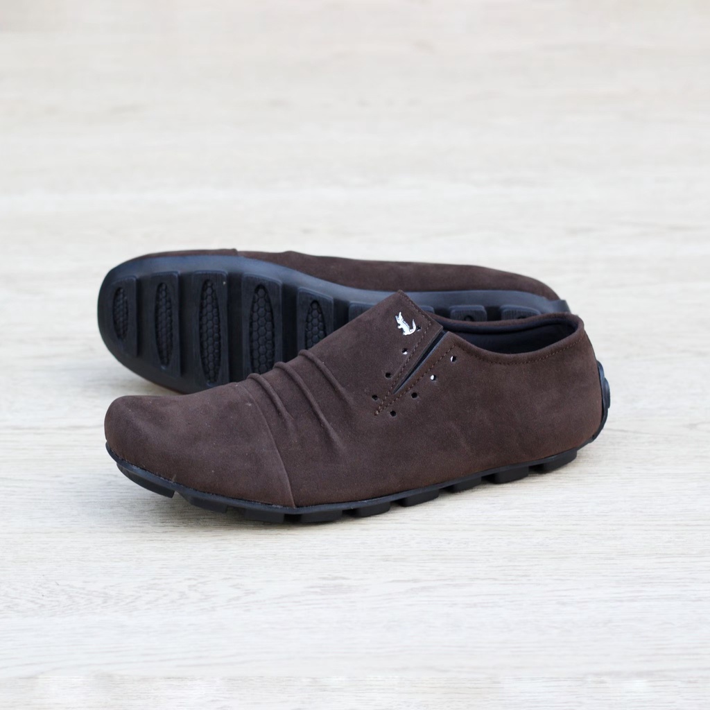 BURAY - SEPATU SLIP ON PRIA LOAFER DEWASA ARARMOR SUEDE PREMIUM CASUAL FORMAL SLIP ON PRIA KERJA KANTOR GURU PNS NYAMAN || SLIP ON PRIA PANSUS 2021