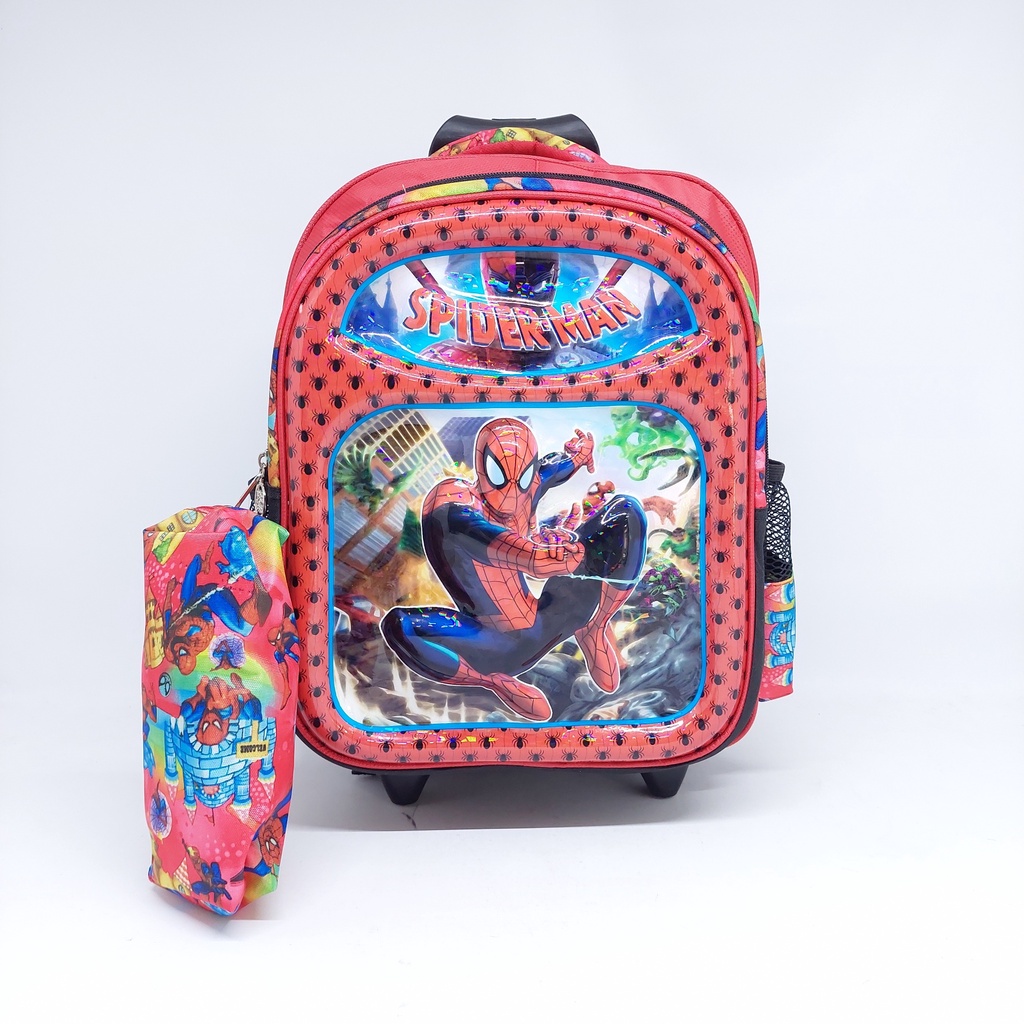 Tas Roda Anak Laki-Laki Animasi GRATIS KOTAK PENSIL TIMBUL KUAT / Trolley Stick Satu ALTO Anak Cowok Karakter GASING EMBOSS MURAH BESAR 2 RUANGAN GLOSSY MENGKILAP / Troli Anak Laki-Laki SD Alto BARU TAHAN LAMA / Ransel Roda Timbul Mengkilap