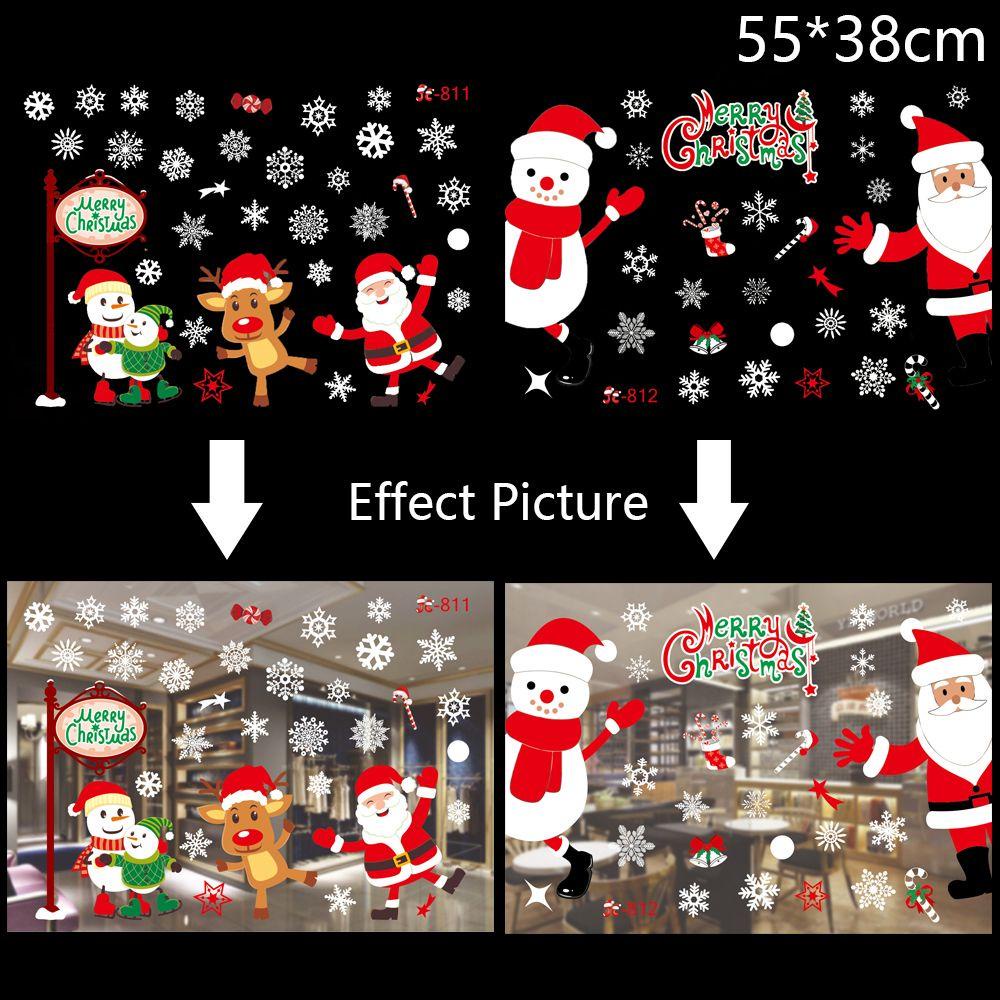 Solighter Stiker Jendela Removable Snowflake Happy New Year Dekorasi Rumah Merry Christmas Shopjendela Hiasan