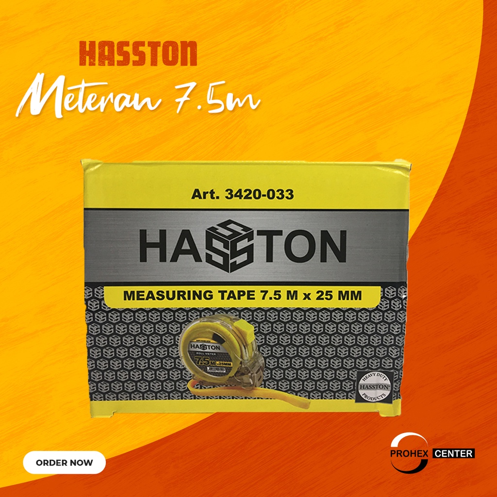 HASSTON PROHEX Rol Meter Transparan 7.5m x 25mm (3420-033)