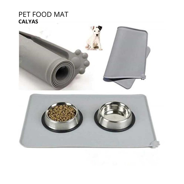 Matras Tempat Makan Kucing Anjing Waterproof Anti Slip Pet Food Mat