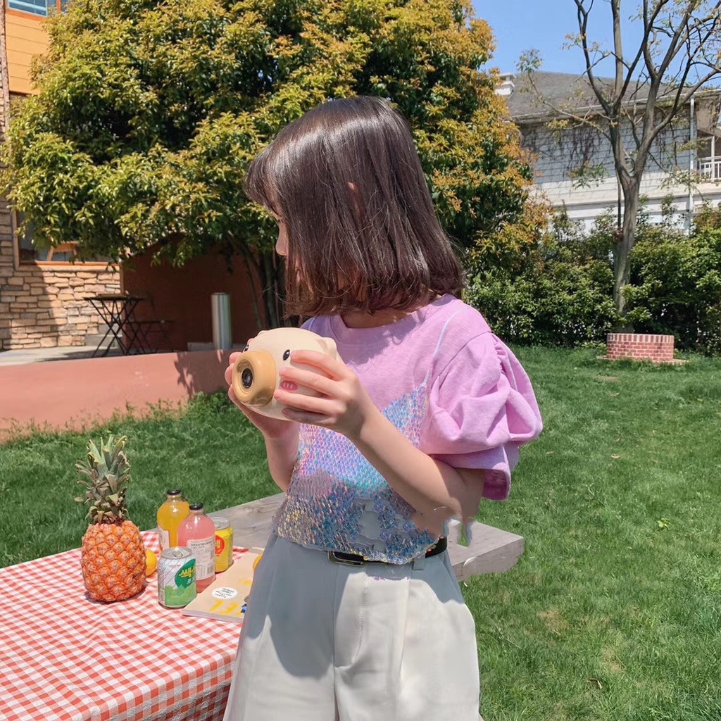 babyfit setelan celana SEQUIN blouse import baju anak perempuan dengan belt import