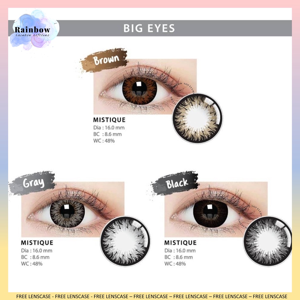 [COD] SOFTLENS LIVING COLOR MISTIQUE NORMAL &amp; MINUS (-0.50 SD -4.00) BIG EYES DIAMETER 16MM