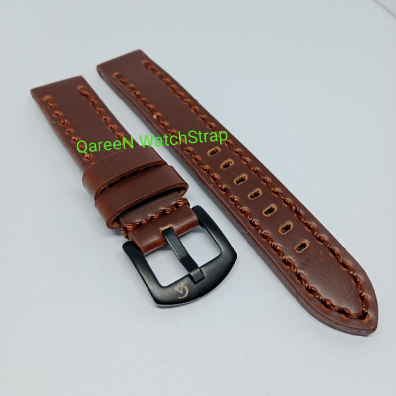 Strap tali jam tangan Alexander Christie 18mm hitam coklat