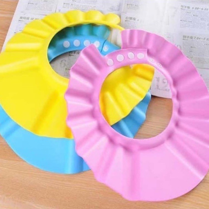 EM Penutup kepala mandi anak / topi keramas bayi penutup telinga