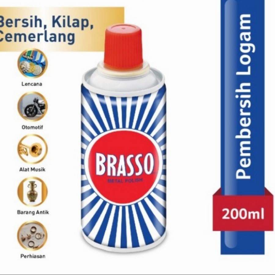 Brasso Metal Polish 200 ml Pengkilat Logam Stainless dll