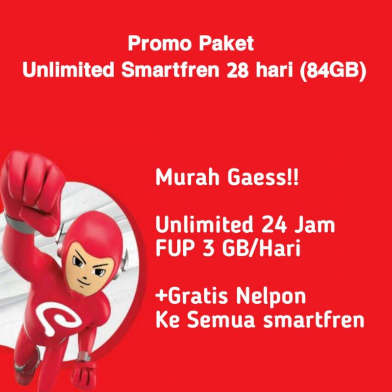 Promo Tembak Inject Paket Data Unlimited Smartfren 84gb 28 hari Murah