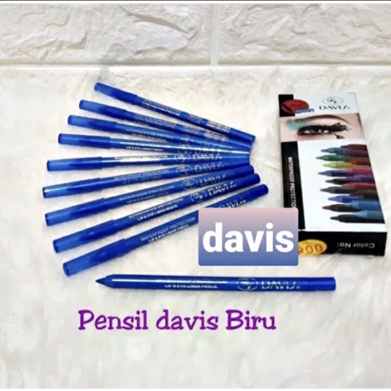 pensil alis davis biru