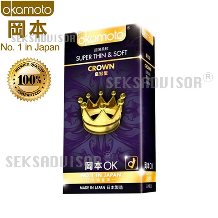 Zainosikon Okamoto Crown Kondom Super Thin & Super Soft - 10 Pcs