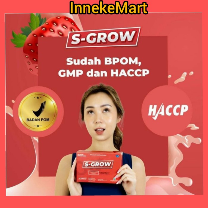 S GROW Suplemen Peninggi Badan Susu Kalsium Murni S-Grow Asli