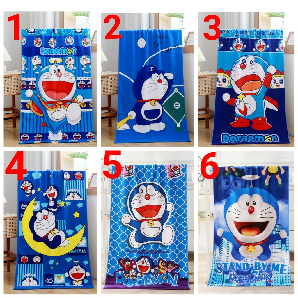 handuk karakter doraemon