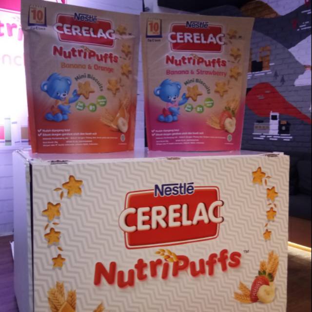 Cerelac NutriPuffs (Snack Bayi) 2 Varian Rasa 50gr