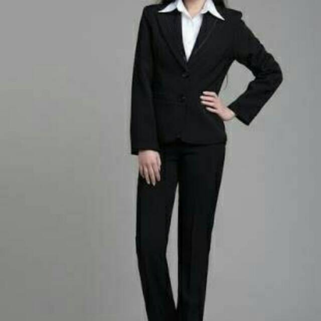 Blazer formal kantor wanita (hitam)