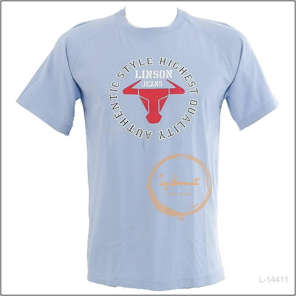 KAOS OBLONG LAKI LAKI LENGAN PENDEK BIRU MUDA LINSON ALL SIZE[L14411]