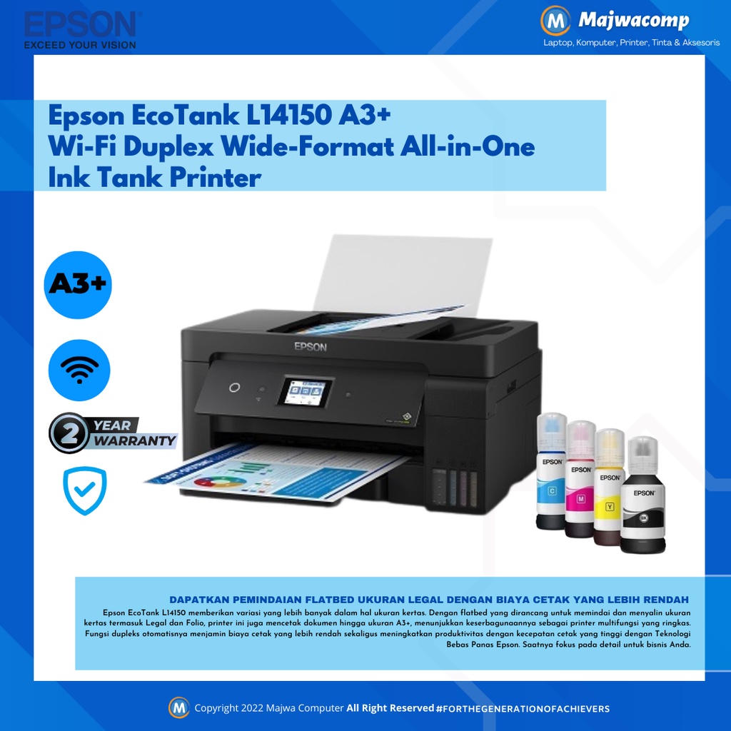 Printer Epson L14150 All In One - A3 Wifi Duplex Ink Tank EcoTank